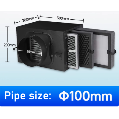 Hộp lọc gió tươi 3 lớp lọc PM2.5 D100~250mm