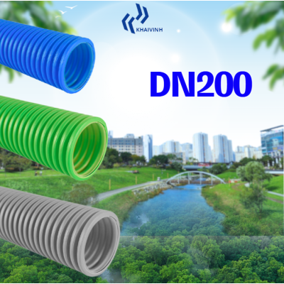 Ống gió HDPE 2 lớp kháng khuẩn DN200
