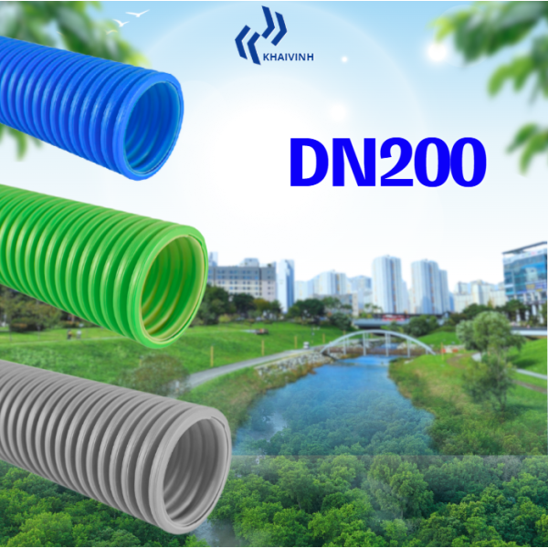 Ống gió HDPE 2 lớp kháng khuẩn DN200 Ống gió HDPE 2 lớp kháng khuẩn DN200