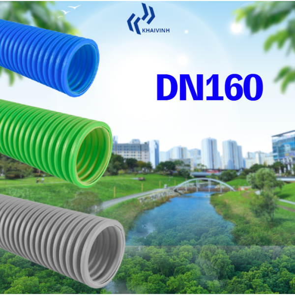 Ống gió HDPE 2 lớp kháng khuẩn DN160 Ống gió HDPE 2 lớp kháng khuẩn DN160